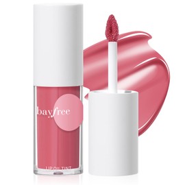 bayfree Tinted Hydrating Lip Oil, Korean Makeup Lip Gloss, High Shine, Pigmented Color, Soft Lightweight, Strong Moisturizing, Non-Sticky Lip Oil Tint for Dry Lips, for Healthy Lips All Day Long,Vegan
