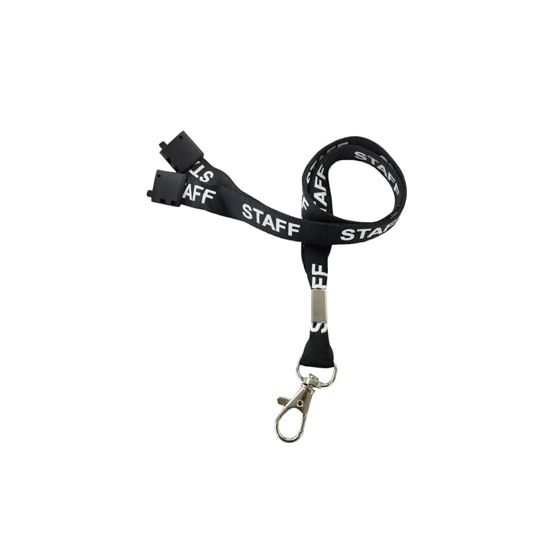 Customcard ltd. StaffBlack Staff Visitor Polka Dot Lanyards