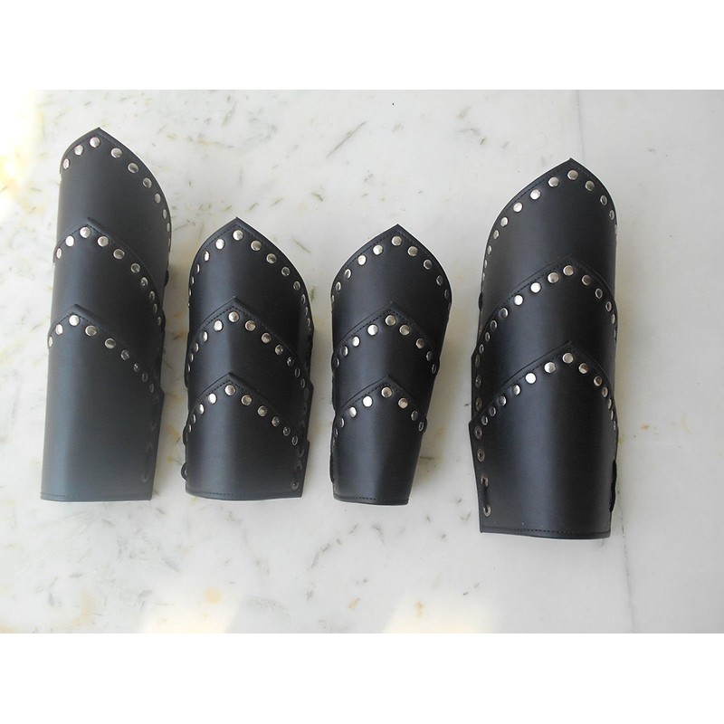 THORINSTRUMENTS (with device) Leather Greek Armor Vambrace Collectible Leg &