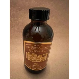 Pray for The Peace of Jerusalem -Frankincense & Myrrh 4oz Bottle of Anointing Prayer Oil - ABBA Jerusalem