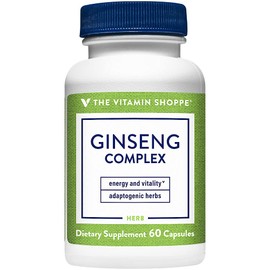 The Vitamin Shoppe Ginseng - Energy Support, Mental Clarity & Adaptogenic Wellness (60 Capsules)