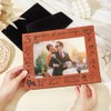 FINGERINSPIRE 3 Years of Marriage Engraved Leather Picture Frame, 5x7