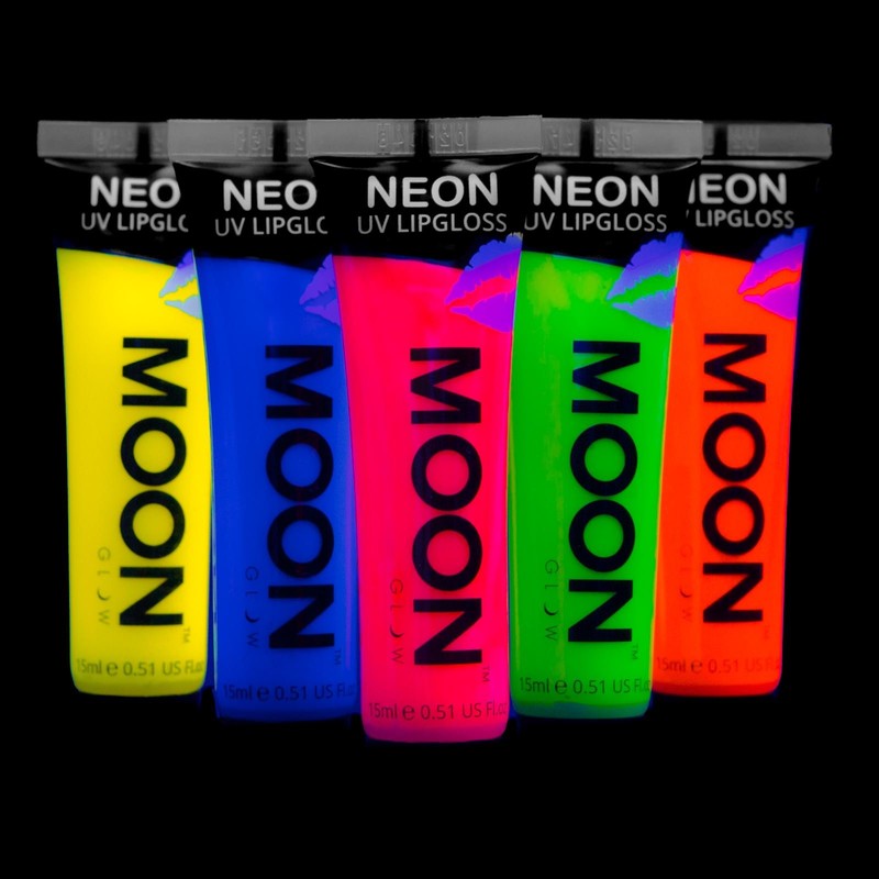 Moon Glow Neon UV Lip Gloss - Set of 5