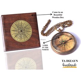 Trust in The Lord -Proverbs 3: 5-6 Engraved Compass, Graduation Gifts for Him, Birthday Gifts for Son, Husband, Inspirational, Motivational, Christmas, 2024 Unique Office Decor, Greeting Card Included