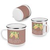 Mr. & Mrs. Panda Camping Emaille Tasse 50. Hochzeitstag -