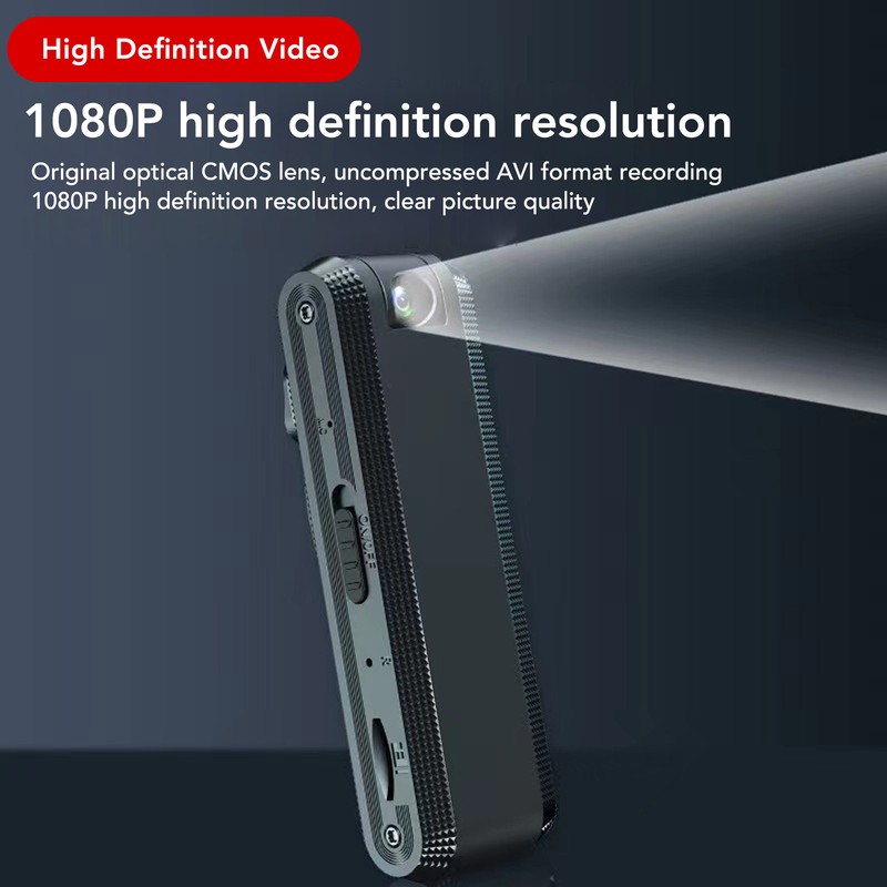 Voice Recorder Multifunction HD 1080P Clear Sound 180 Degree Rotating