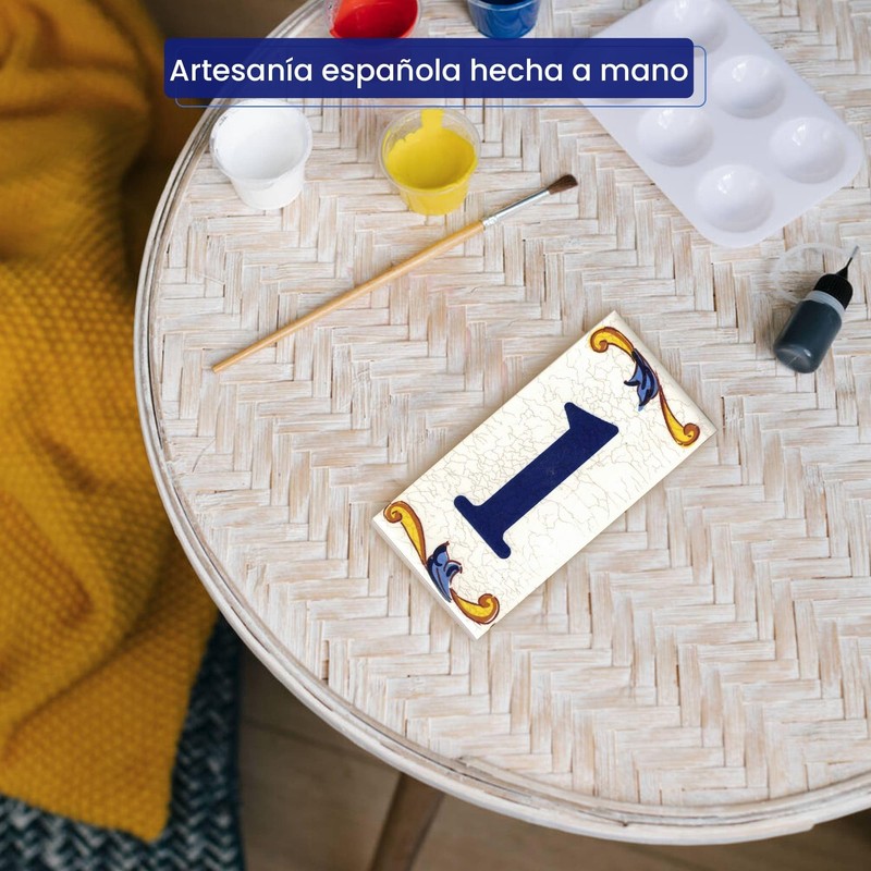 House Number Plates with Numbers and Numbers on Ceramic Tile