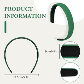 LOPHE 1PCS Women's Headband,PU Leather Headband,Retro Style Fashion Comfortable Headband,French Hair Accessories,Girls Diy Non-Slip Headband,Suitable for Women Girls(Green)