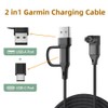 2-in-1 Charger Cable Compatible for Fenix 8 E 7 7X