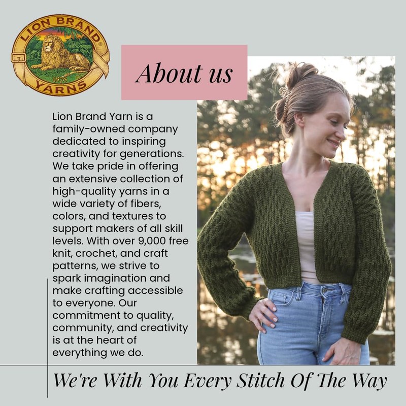 Lion Brand Yarn Wool-Ease Recycled Light Worsted-Weight Yarn for Knitting