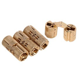 Concealed Copper Hinges, 4-Piece Invisible DIY Project Hinges for Cabinets, Jewellery Boxes, Furniture, Chameleon Terrariums and More (12 mm)