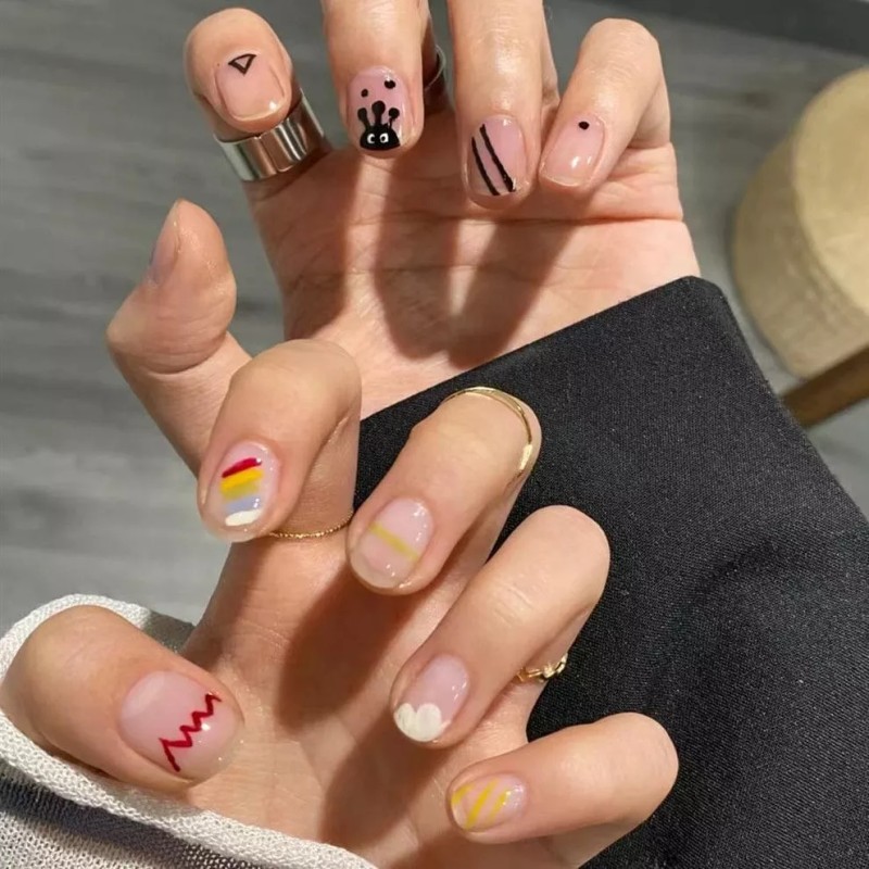 KFMX 12 Plumones Para Uñas De Acrilico Decoración Mano Alzada