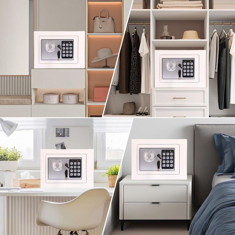 MAESTON Mini Electronic Safe Box with Digital Keypad & Keys,