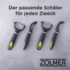 ZOLMER Premium Peeler Set with Smooth and Serrated Blade -