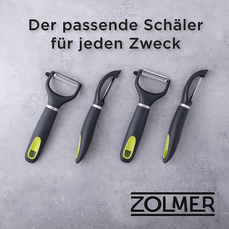 ZOLMER Premium Peeler Set with Smooth and Serrated Blade -