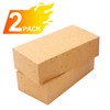2 Pieces Insulating Fire Brick for Ovens, Kilns, Blacksmith, Fireplaces,