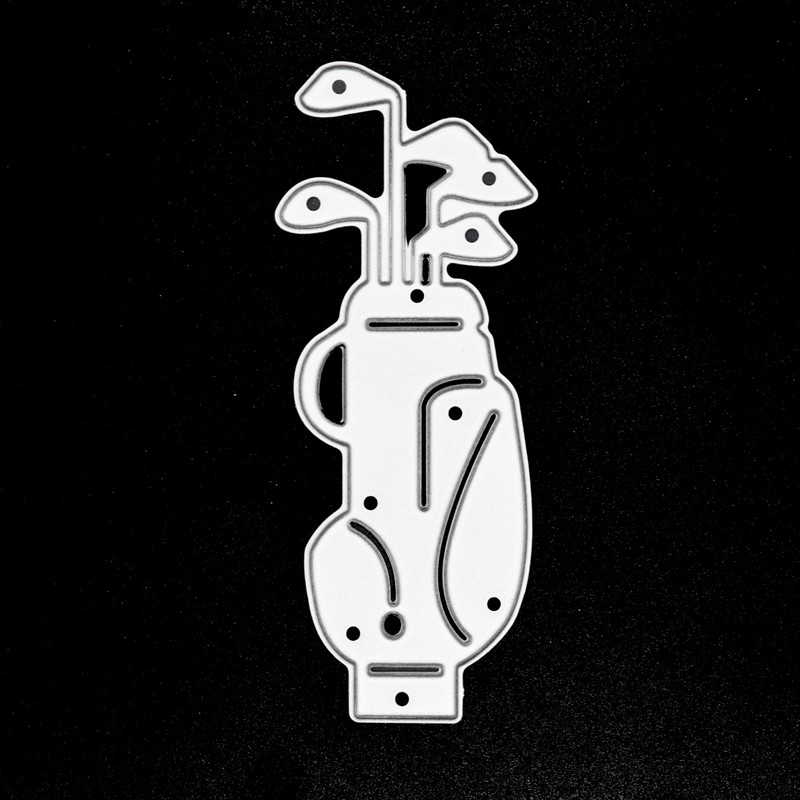 Golf Bag & Clubs Metal Cutting Die – Golfing Silhouette