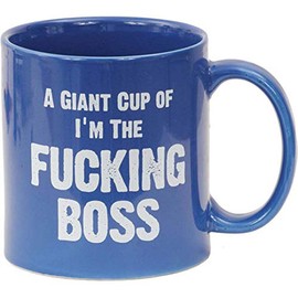 Island Dogs Attitude Mug A Giant Cup of I'm The Fcking Boss, 22 Ounce