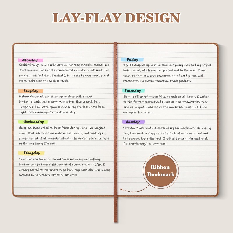 OMEYA Hardcover Journal Notebooks for Work: 4 Pack, A5 100gsm