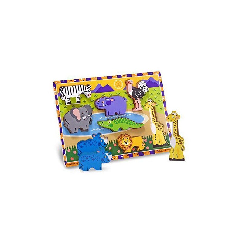 Melissa & Doug Chunky Puzzle Safari - 8 Pieces