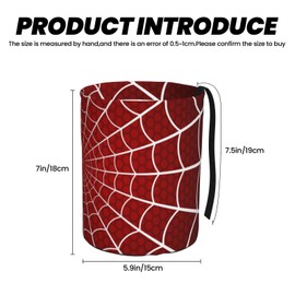 KXWQTRDD Car Trash Bag Spider Web Waterproof Trash Small Car Can Portable Collapsible Car Garbage Can Hanging for Back Seat Floor or Hanging Headrest Car Decor Road Trip Essentials