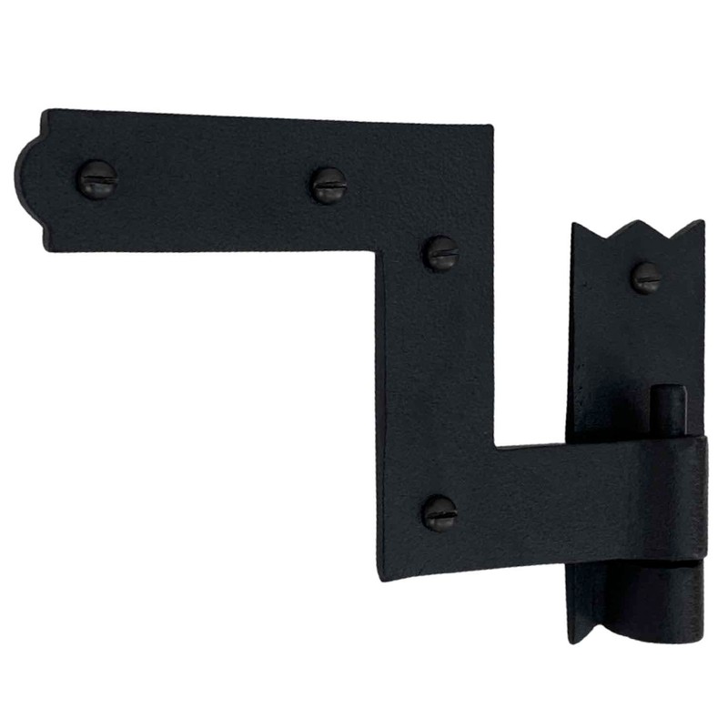 Colonial Style Pair of Thick Cast Iron Shutter Hinges