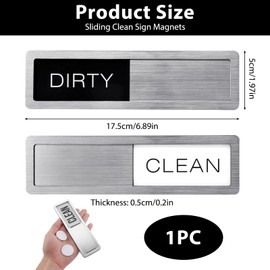 Dishwasher Clean Dirty Dishwasher Magnet, Non-Scratching Dishwasher Clean Dirty Sign Strong Magnet Clean Dirty Sign Ideal Kitchen Gadget, Easy to Read and Slide On for Home for Dishwashers Laundry