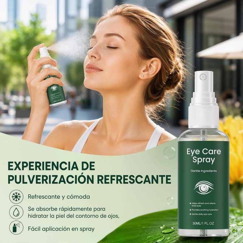2PCS Spray Ocular de Luteína, Spray Hidratante Suave, 30ML*2