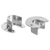 sourcing map 4pcs Stainless Steel Closet Rod Holder Set U-Shaped