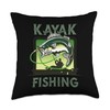 Kayak fishing Kayak trailer, Boat Kayakking Throw Pillow