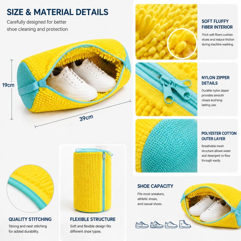 Shoe Washing Bag for Laundry Machine – Protective Mesh Organizer
