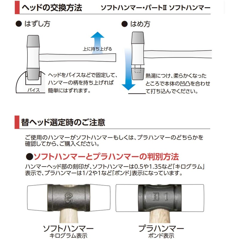 OH Kogyo Soft Hammer Replacement Head OH Kogyo-50HBP