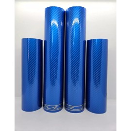 Moto Junkeez Fork Skins Cover Blue Carbon Fiber Vinyl Graphics Yamaha YZ 400F 426F 125 250 X