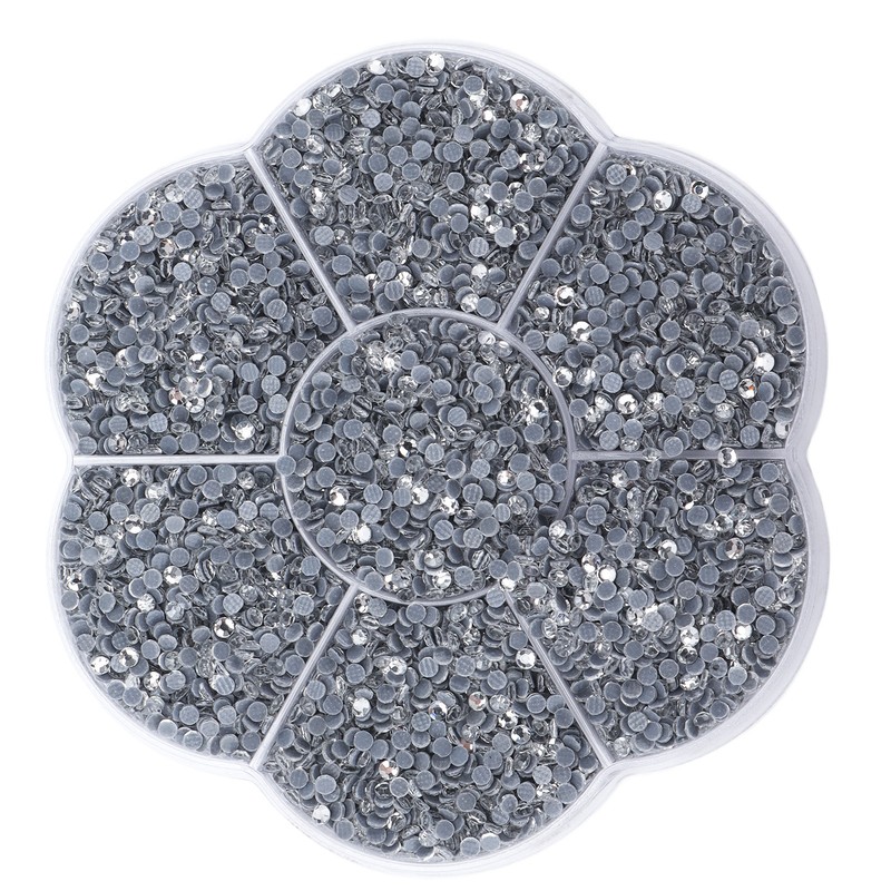 14400Pcs Flat Back Rhinestones Dazzling Colorful DIY Sturdy Iridescent Rhinestones