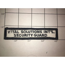 Vital Solutions Int'l Security Guard Patch - Vintage