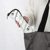 Champion CHU25MN55 Mini Folding Umbrella, Off-White, Logo Pattern, 21.7 inches