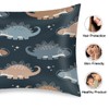 Cute Dinosaur Decoration Satin Pillowcases for Hair and Skin Soft