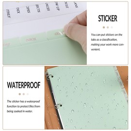 MultiBey A4 Dividers Plastic 3-Ring Binder Dividers, Sturdy 3 Hole 8-Tab Dividers Inserts for Journal, Loose Leaf Planner Office, School and Home Supplies (Mint Green)
