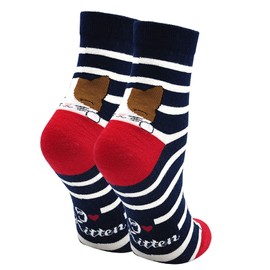 ZFSOCK Women's Colourful Socks Funny Socks with Cartoon Animal Funny Cute Cat Dog Cool Socks Cotton Christmas Gift Ideas for Women Girls 1 Pair