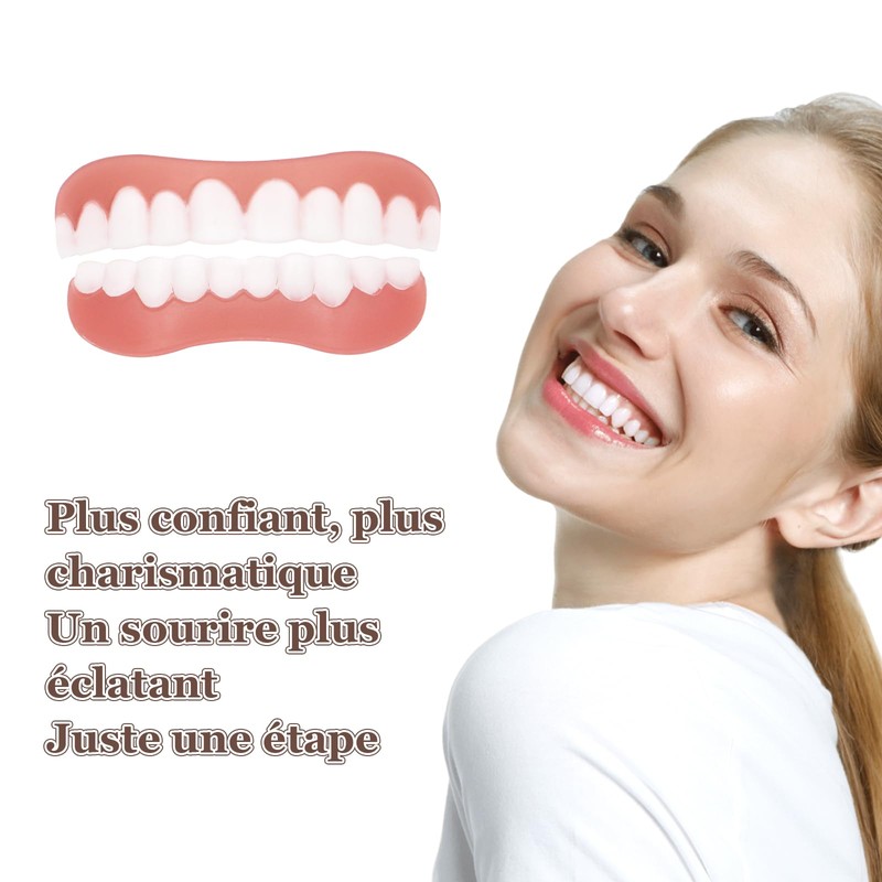 4 Pairs Dentures Cosmetic Smile Dentures Instant Scettar Plating Teeth