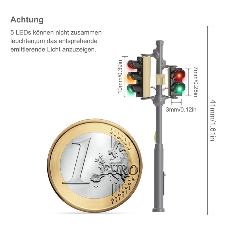 Evemodel 2 pieces track H0 1:87 model left traffic light