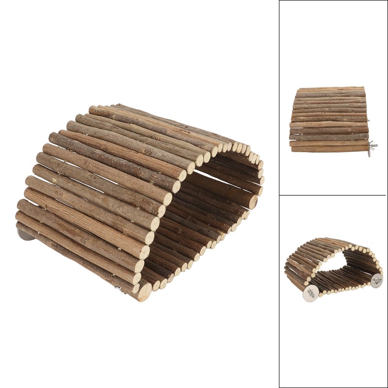 Bird Wood Hammock Tent Arch Bridge Shape Wooden Parrot Snuggle