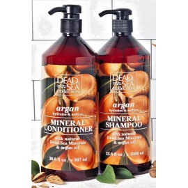 Dead Sea 2 PACK DEAD SEA COLLECTION ARGAN MINERAL SHAMPOO & CONDITIONER , 33.8 OZ