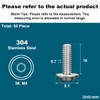 Drenky 50 Pcs Flanged Button Head M4 X 16mm 304