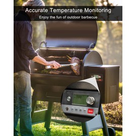 QAGGUM RTD Temperature Probe Sensor Fit for Bullseye RT-B380 RT-B380X Wood Pellet Grill, RTD Temp Probe Stainless Steel