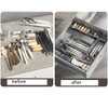 AIYoo 2 PCS Large Clear Drawer Organizer Expandable Cooking Utensil