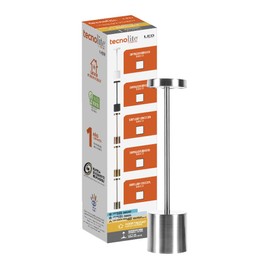 Tecnolite - Lámpara de Mesa LED 3 W Portátil, Recargable, Luz Blanca Ajustable y Atenuable Táctil, Lámpara Interior para Restaurante