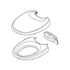 THETFORD 36766 White Bravura Toilet Seat and Cover