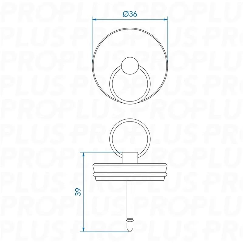 Multibros Siphon Sealing Plug with Pin - Diameter 33 mm