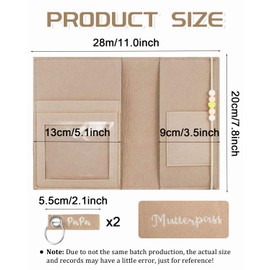 TPZORJX Maternity Log for Felt Protective Cover with Compartments Cover Maternity Log with Compartments for Storing Ultrasound Images and Vaccination Certificate etc